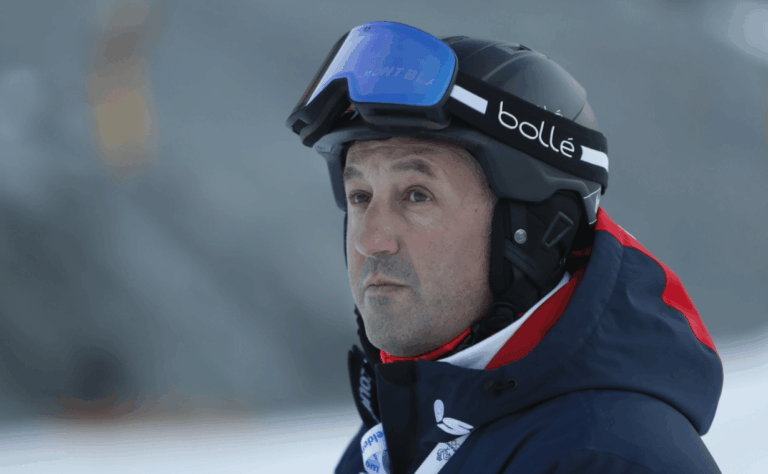 Alberto Senigagliesi en piste vers la FIS