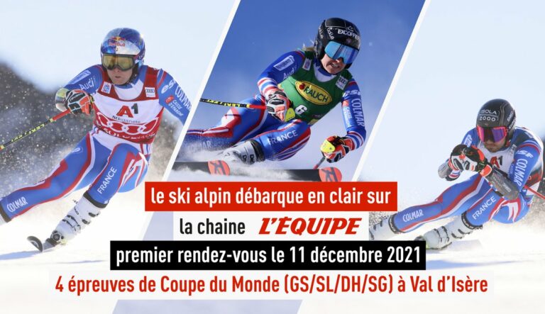 Du ski alpin en clair sur la chaine L’Équipe