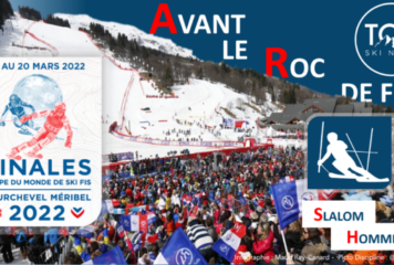 Avant le slalom hommes sur le Roc de Fer