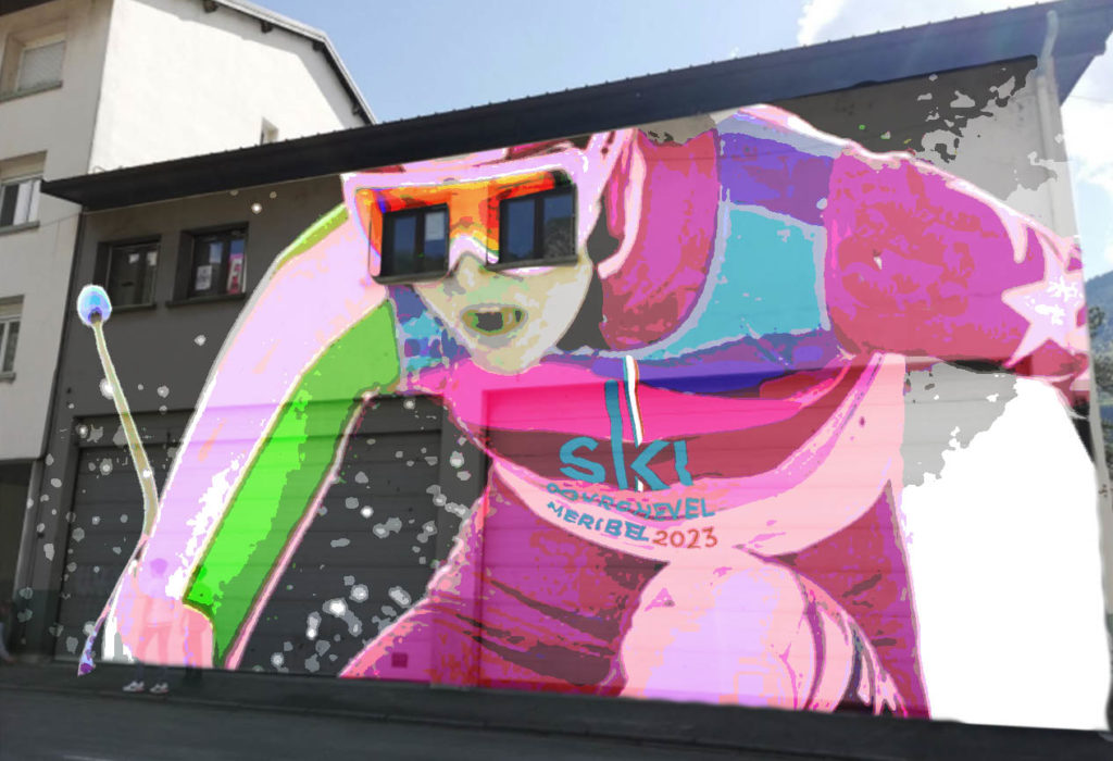 La skieuse du Moutiers Street Art Festival