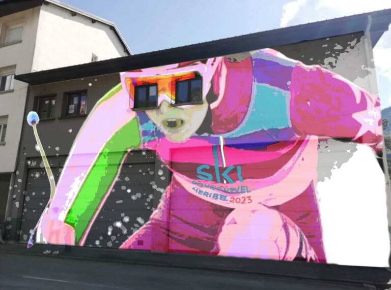 La skieuse du Moutiers Street Art Festival