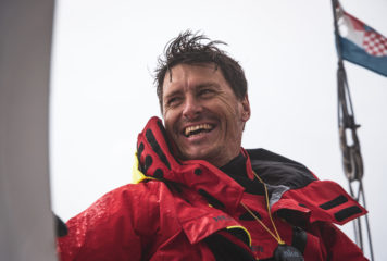 Dans le portillon de départ de la Route du Rhum
