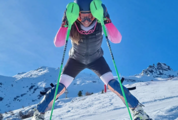Avec Elise, avant le slalom des Championnats du monde