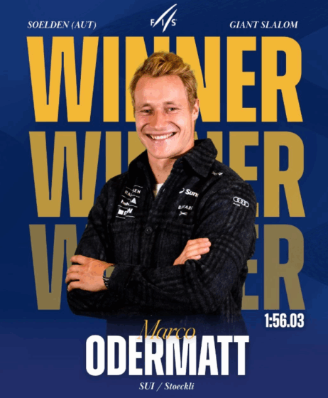 Ski alpin : Marco Odermatt remporte le Géant de Sölden