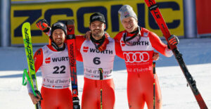 Triplé suisse en géant à Val d’Isère : Meillard devant Aerni et Odermatt