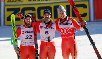Triplé suisse en géant à Val d’Isère : Meillard devant Aerni et Odermatt
