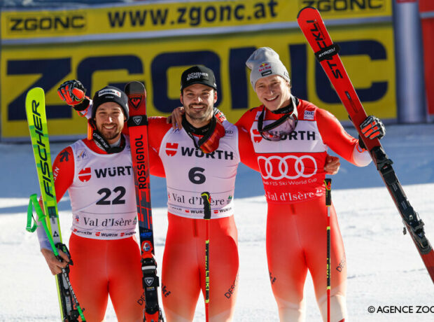 Triplé suisse en géant à Val d’Isère : Meillard devant Aerni et Odermatt