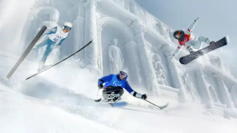 Skieurs en action, image d'illustration des JO d'hiver 2026