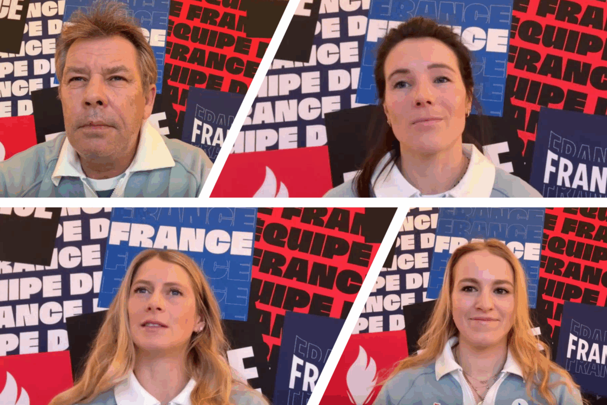 JO 2026 – Vitesse dames : les Bleues en conférence de presse à Cortina