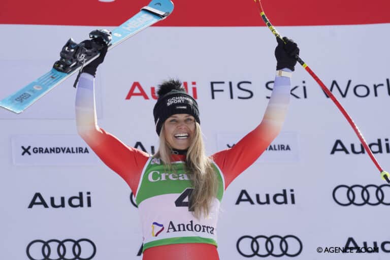 Corinne Suter remporte la descente de Soldeu