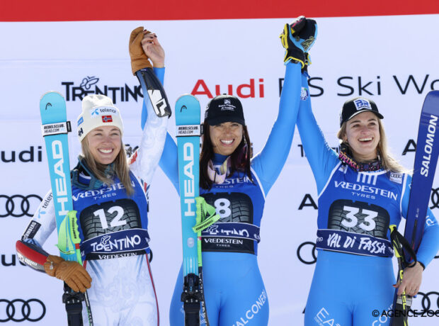 Val di Fassa : Elena Curtoni triomphe, Romane Miradoli au pied du podium