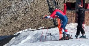 Cyprien Sarrazin a repris l’entraînement en vitesse à Val d’Isère