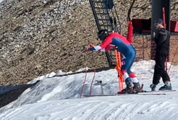 Cyprien Sarrazin a repris l’entraînement en vitesse à Val d’Isère